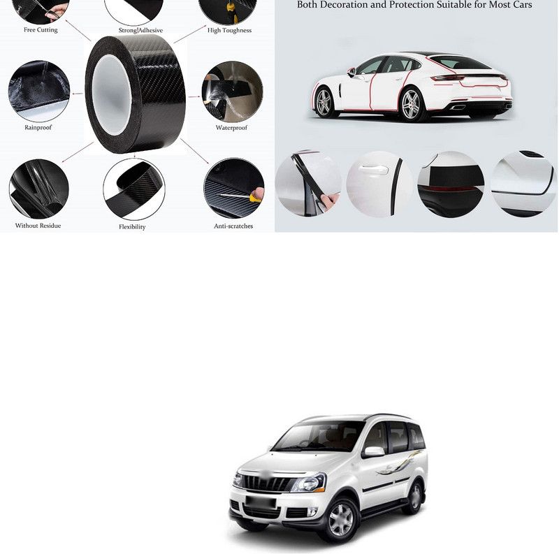 PROEDITION Plastic, Rubber Car Bumper Guard  (Black, Pack of 1, Mahindra, Xylo)