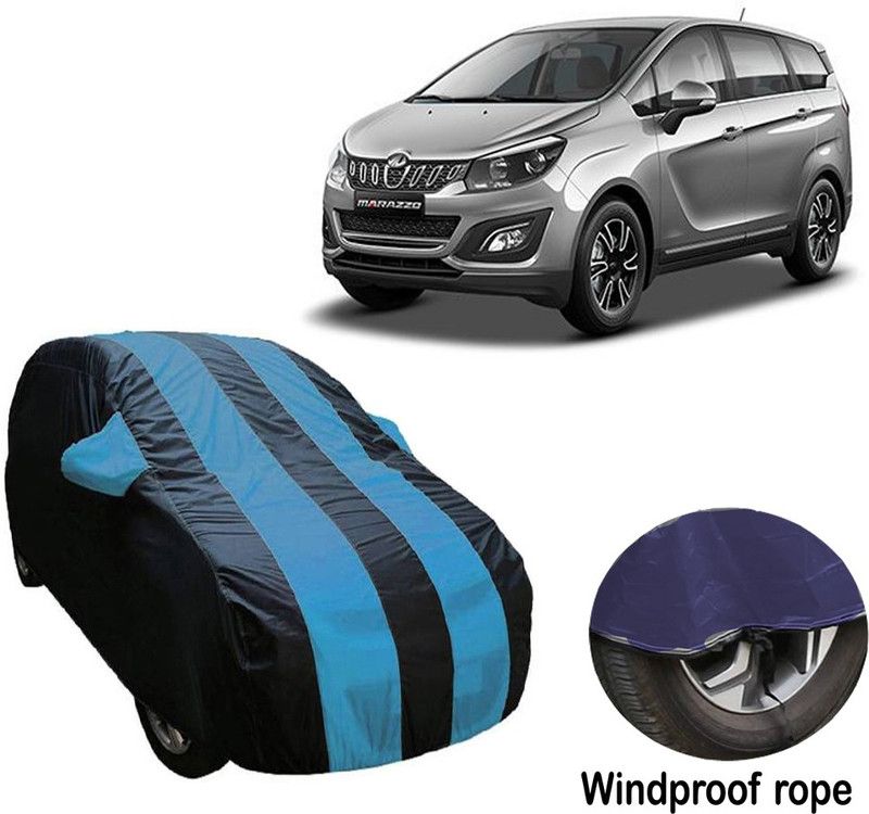 Carkare Car Cover For Mahindra Marazzo (With Mirror Pockets)  (Blue)