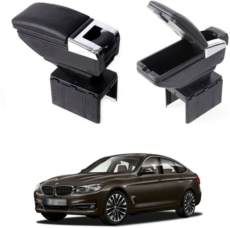 Oshotto PU Leather AR-01 Car Armrest Console Box For 3GT Black Car Armrest  (BMW, Universal For Car)