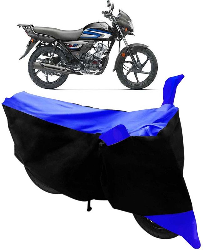 Purpleheart Two Wheeler Cover for Honda  (CD, Black, Blue)