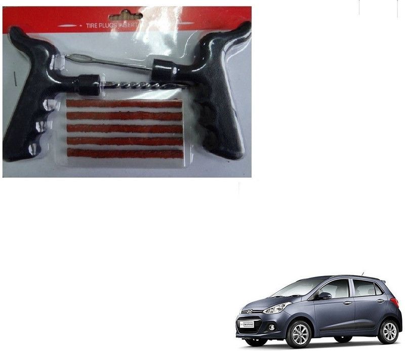 AuTO ADDiCT Car Tool Safety With 5 Strip Tubeless Tyre Puncture Repair Kit For Hyundai Grand i10 Tubeless Tyre Puncture Repair Kit