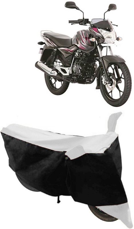 ABORDABLE Two Wheeler Cover for Bajaj  (Discover 150 s, White, Black)