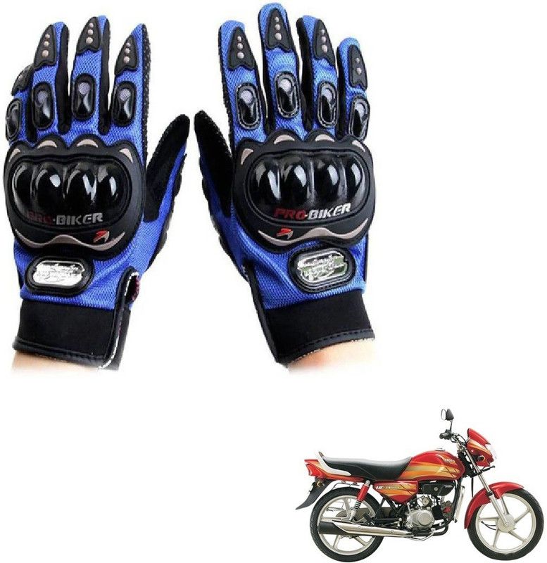 KOZDIKO Pro Biker Gloves Blue For Hero HF Deluxe Riding Gloves  (Blue)