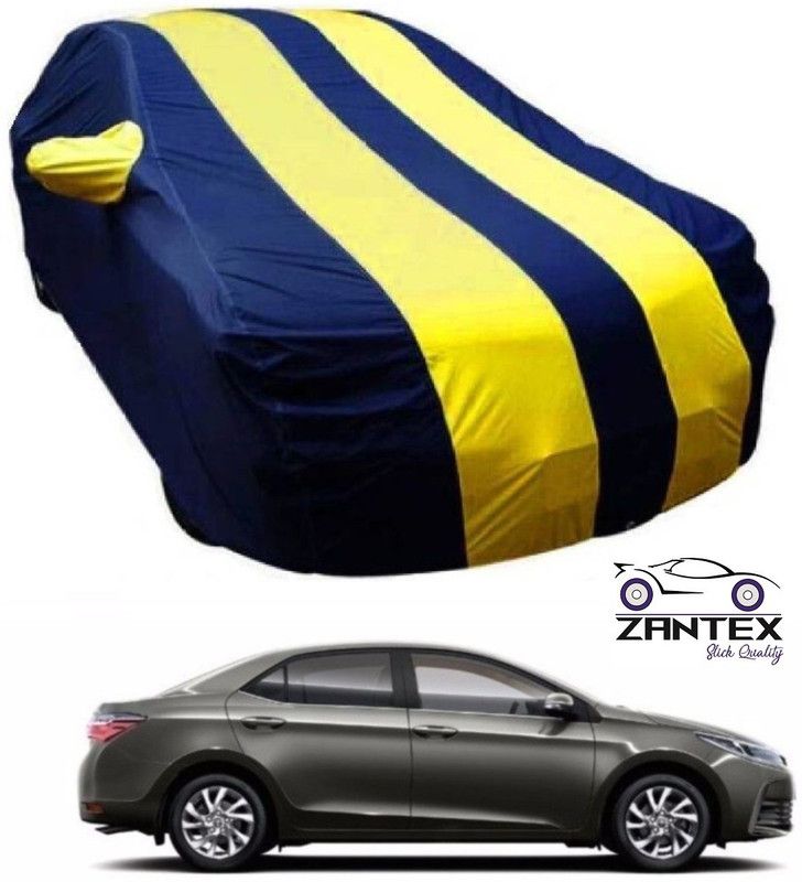 ZANTEX Car Cover For Toyota Corolla Altis (With Mirror Pockets)  (Blue, Yellow)