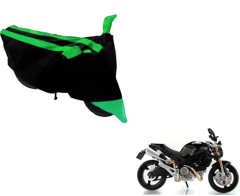 MOCKHE Two Wheeler Cover for Ducati  (Monster 82, Black, Green)