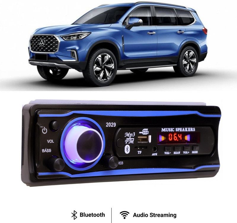 Purpleheart Blue Stereo-999 BLUETOOTH/USB/SD/AUX/FM/MP3 (BLUE & Black)P-421 Car Stereo  (Single Din)