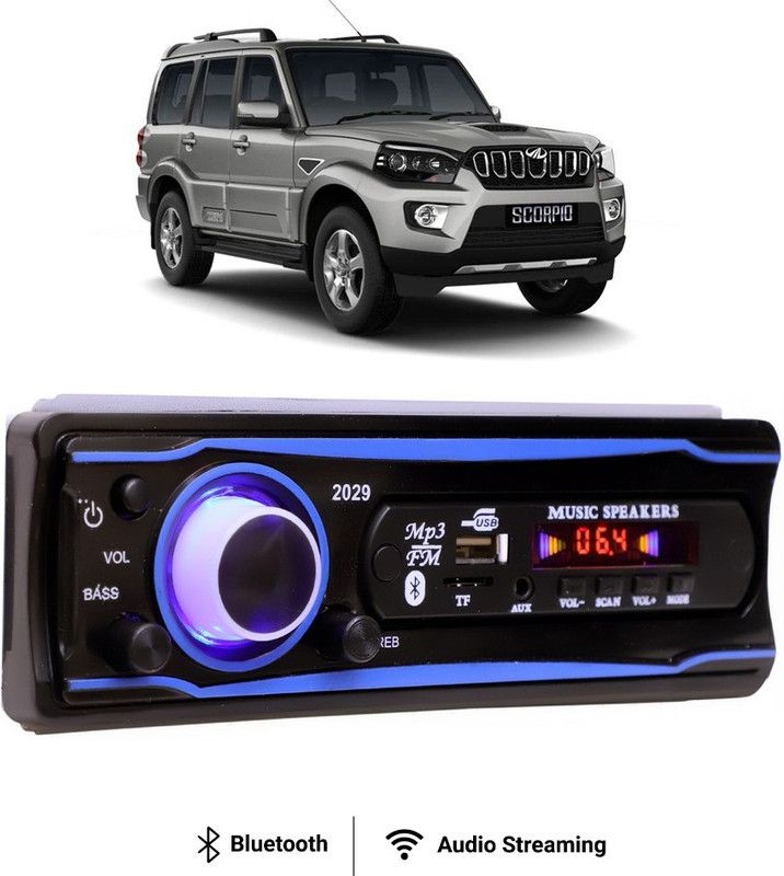 Purpleheart Blue Stereo-999 BLUETOOTH/USB/SD/AUX/FM/MP3 (BLUE & Black)P-275 Car Stereo  (Single Din)