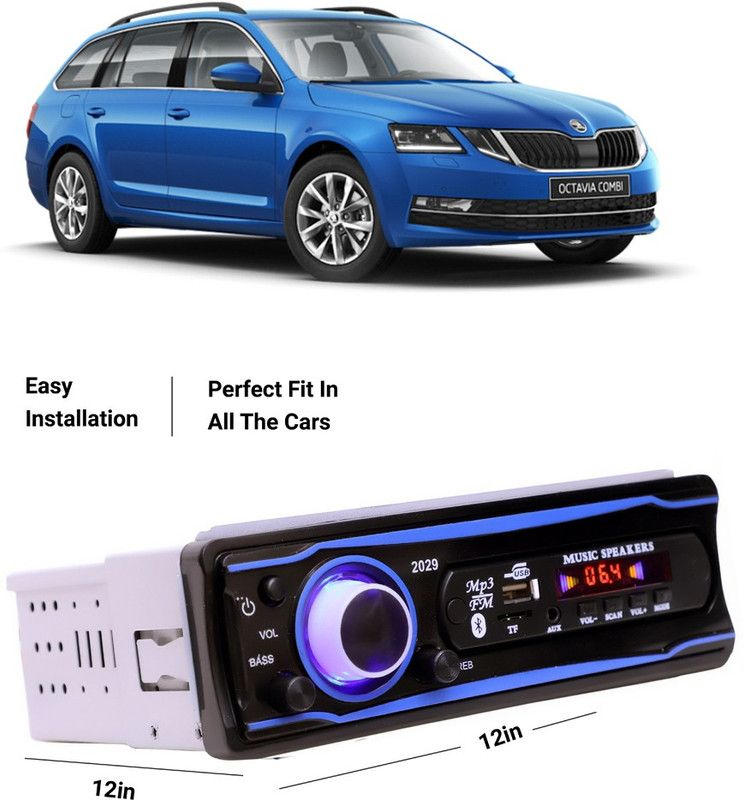 EverLand Blue Stereo-999 BLUETOOTH/USB/SD/AUX/FM/MP3 (BLUE & Black)-0-490 Car Stereo  (Single Din)