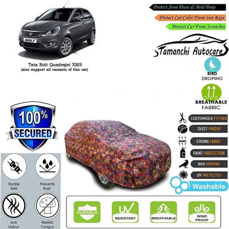 Tamanchi Autocare Car Cover For Tata Bolt Quadrajet XMS  (Multicolor)
