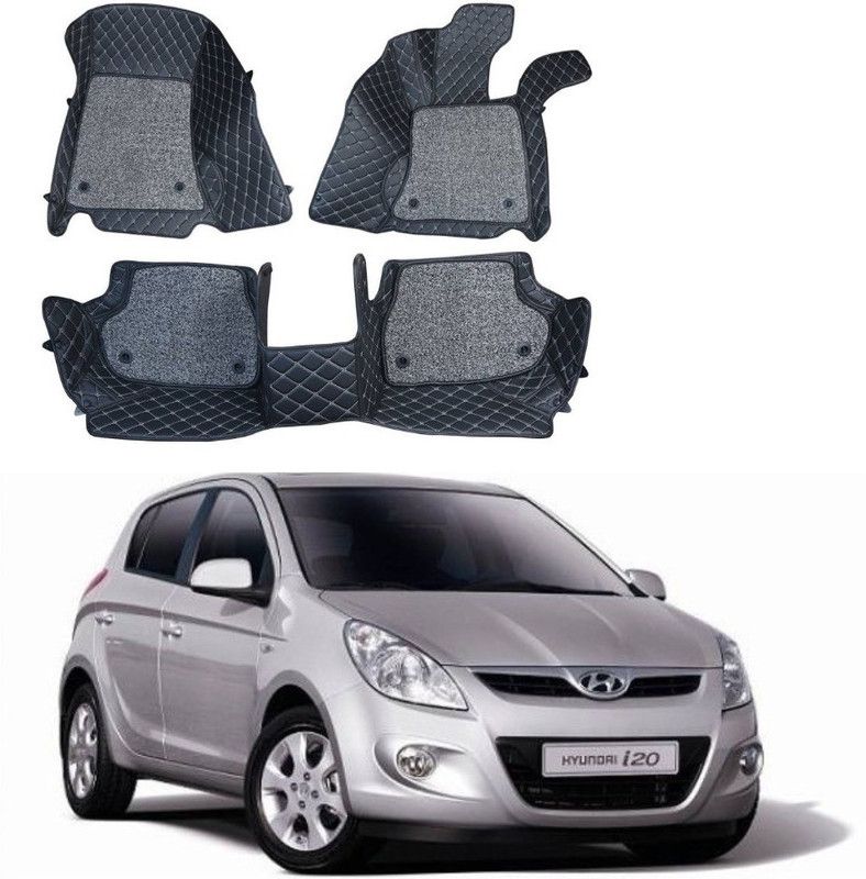 Auto Garh Leatherite 7D Mat For Hyundai i20  (Black)