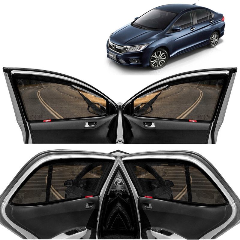 Kingsway Side Window Sun Shade For Honda City  (Black)