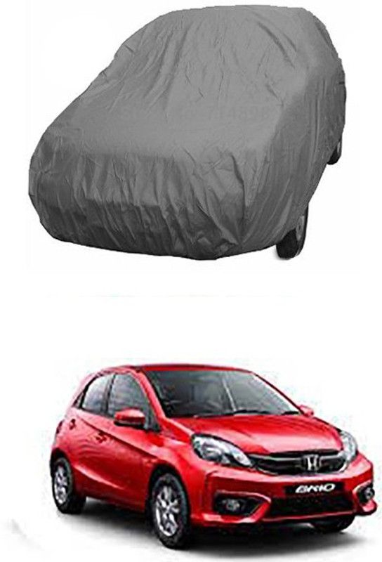 THE REAL ARV Car Cover For Honda Brio (With Mirror Pockets)  (Grey)