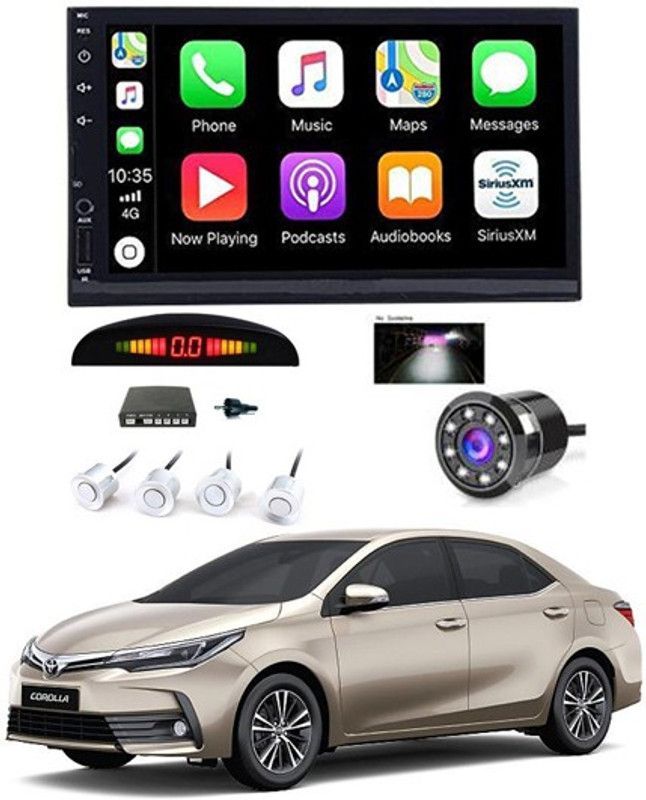 MATIES 7 INCH Full Double Din Car Screen Stereo Media Player Audio Video Touch Screen Stereo Full HD with MP3/MP4/MP5/USB/FM Player/WiFi/Bluetooth & Mirror Link with Back Rear Camera & White Sensor For Altis Car Stereo  (Double Din)