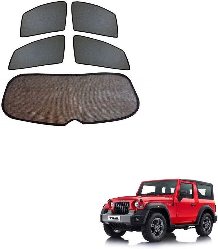 KOZDIKO Side Window, Rear Window Sun Shade For Mahindra Thar  (Black)