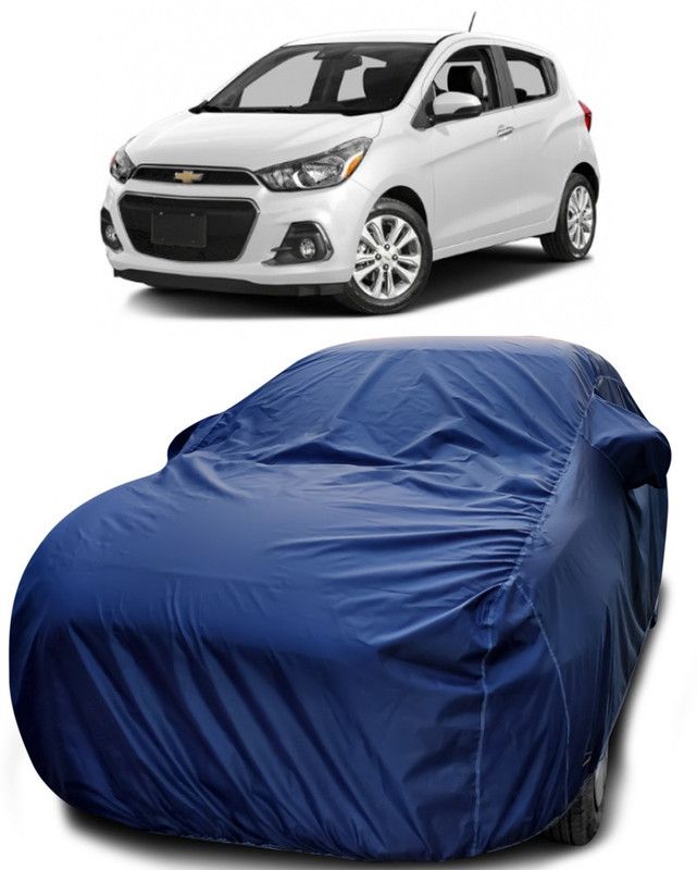 Dvis Car Cover For Chevrolet Spark (With Mirror Pockets)  (Blue)