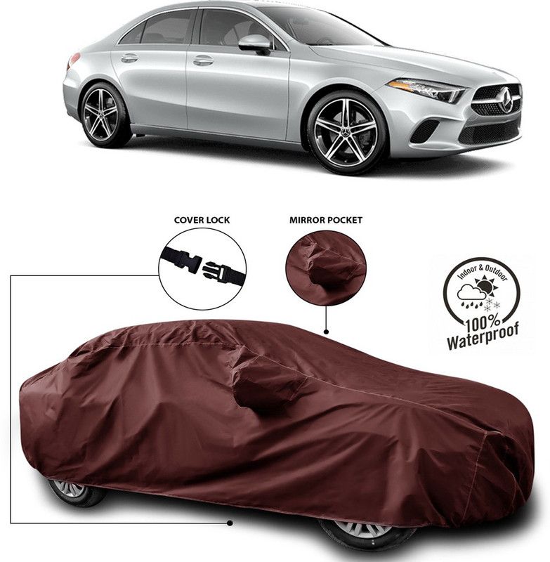 Genipap Car Cover For Mercedes Benz A-Class (With Mirror Pockets)  (Maroon)