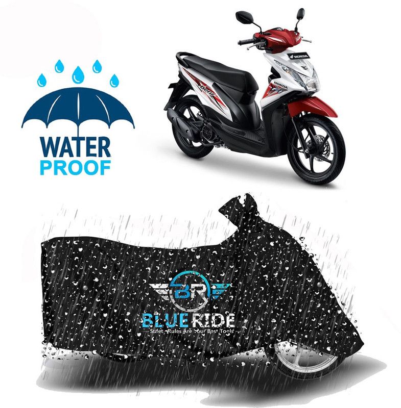 BLUERIDE Two Wheeler Cover for Honda  (Beat, Black)
