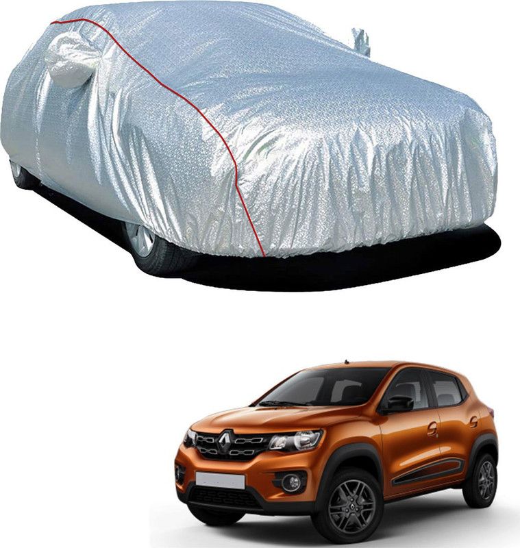 SS Zeeber Car Cover For Renault Kwid Climber 1.0 MT Opt Petrol (With Mirror Pockets)  (Silver)