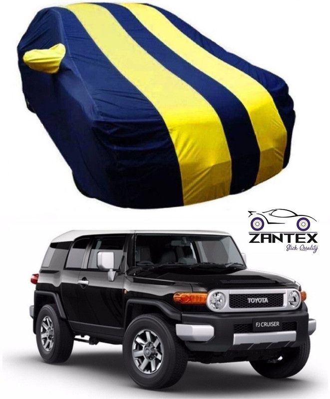 ZANTEX Car Cover For Toyota Cruiser (With Mirror Pockets)  (Blue, Yellow)