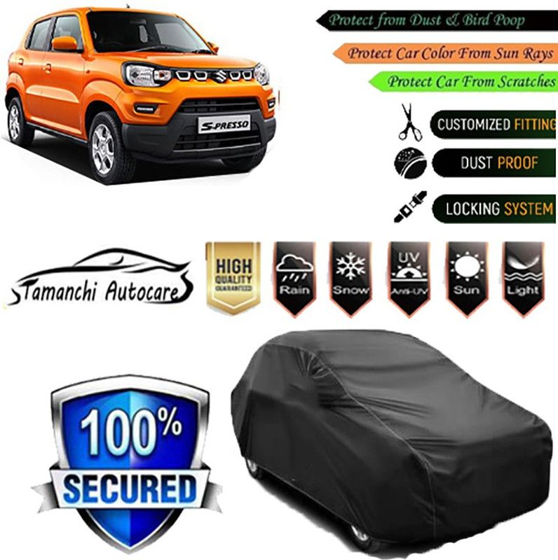 Tamanchi Autocare Car Cover For Maruti Suzuki S-Presso Lxi  (Black)