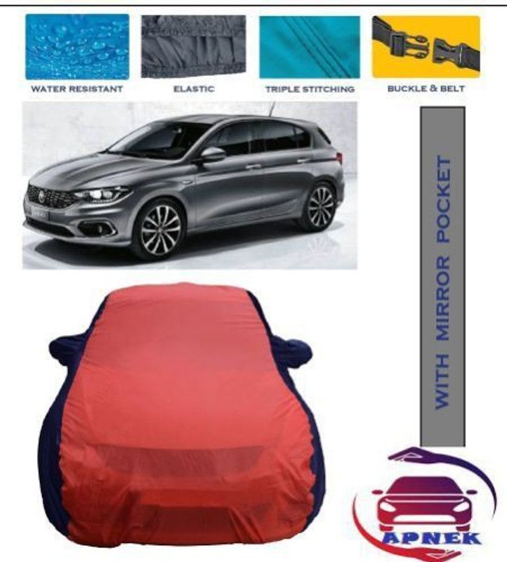 APNEK Car Cover For Fiat tipo (With Mirror Pockets)  (Red, Blue)