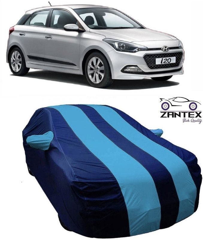 ZANTEX Car Cover For Hyundai i20 (With Mirror Pockets)  (Blue)