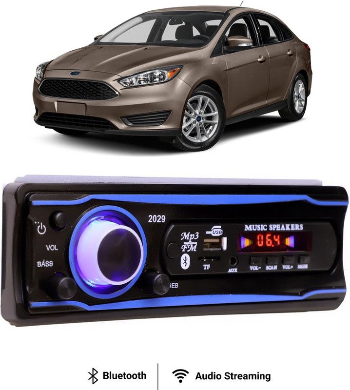 Purpleheart Blue Stereo-999 BLUETOOTH/USB/SD/AUX/FM/MP3 (BLUE & Black)P-135 Car Stereo  (Single Din)