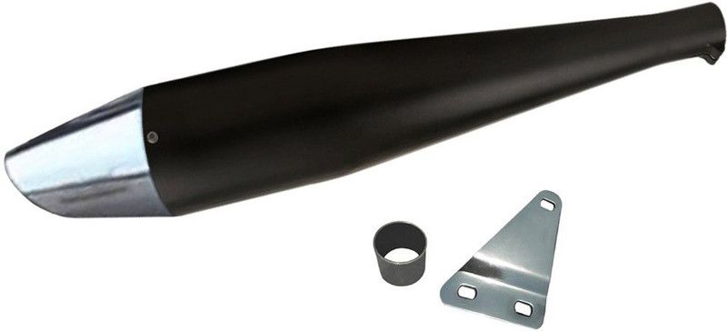 Dhe Best Dolphin Front Chrome Glasswool/Filter Exhaust Silencer Royal Enfield Classic Desert Storm Royal Enfield Classic Desert Storm Full Exhaust System  (Mild Steel)