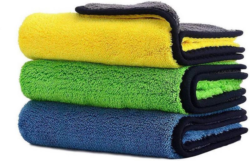 Welrock Microfiber Vehicle Washing Cloth  (Pack Of 3, 800 GSM)