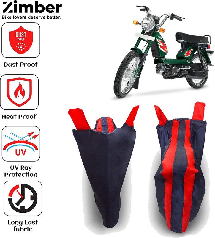 ZIMBER Two Wheeler Cover for TVS  (XL 100, Red)