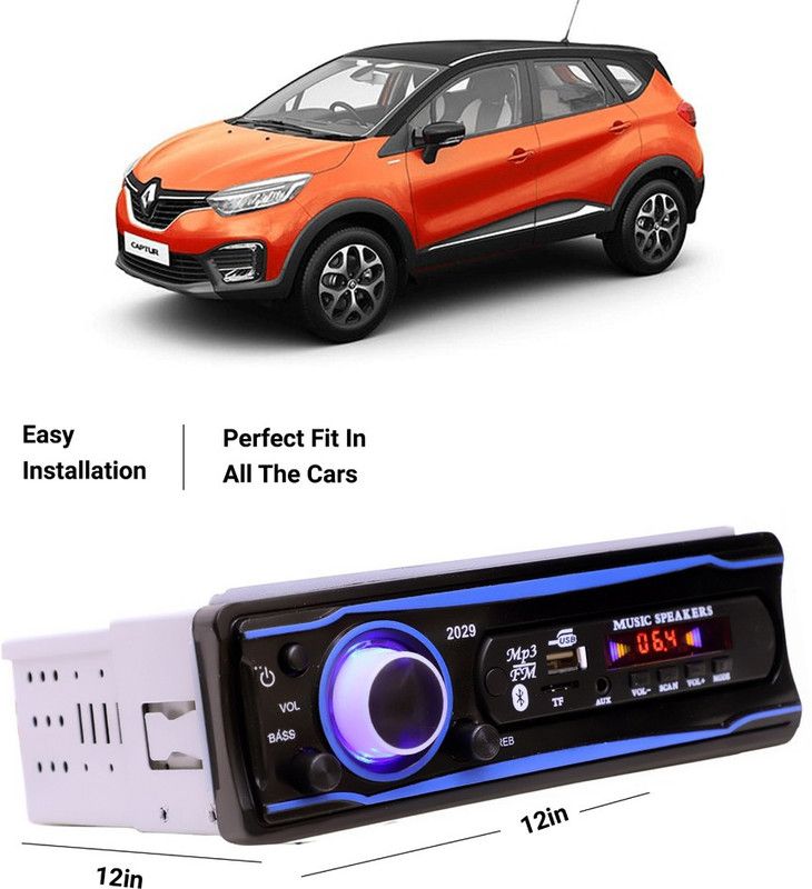 EverLand Blue Stereo-999 BLUETOOTH/USB/SD/AUX/FM/MP3 (BLUE & Black)-0-466 Car Stereo  (Single Din)