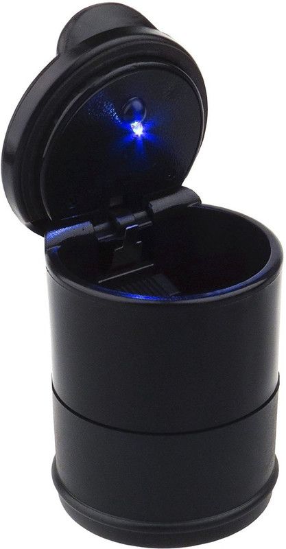AutoRight Blue LED Light Universal for All Cars / Home / Office Black Plastic Ashtray  (Pack of 1)