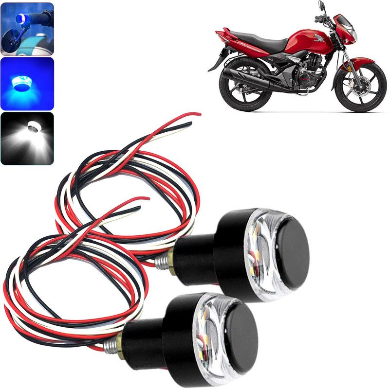 DvineAutoFashionZ LED Indicator Light for CB Unicorn(Blue, White)_HLBLU84 Bike Handlebar Weights  (2 Black)