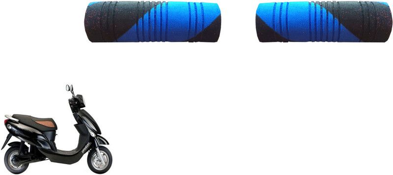 VHPQ HerPhotoBlueBlackFoamGripCover Handle Bar Grip For Hero Universal For Bike  (Pack of 2)