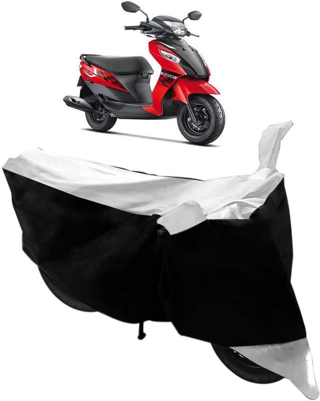 Purpleheart Two Wheeler Cover for Bajaj  (Discover 150 s, Black, Silver)