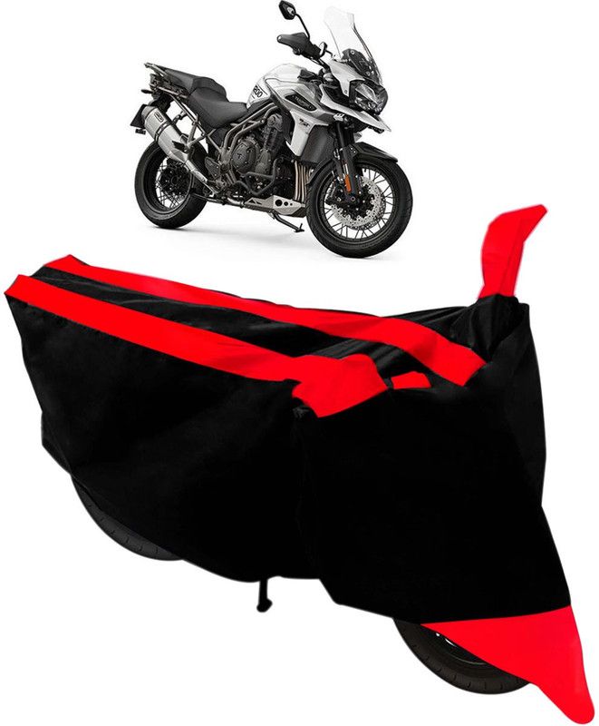 SHOOLIN Two Wheeler Cover for Triumph  (Tiger 800 XCA, Black, Red)