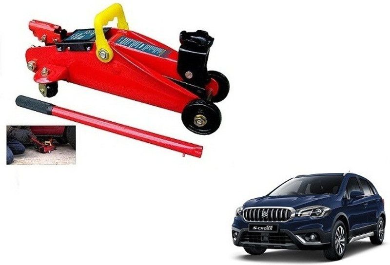 RS ENTERPRISES CARS Car Hydraulic Trolley Jack 2 Ton with Strong Stick to Push For Maruti Suzuki S-Cross Vehicle Jack  (2000 kg)