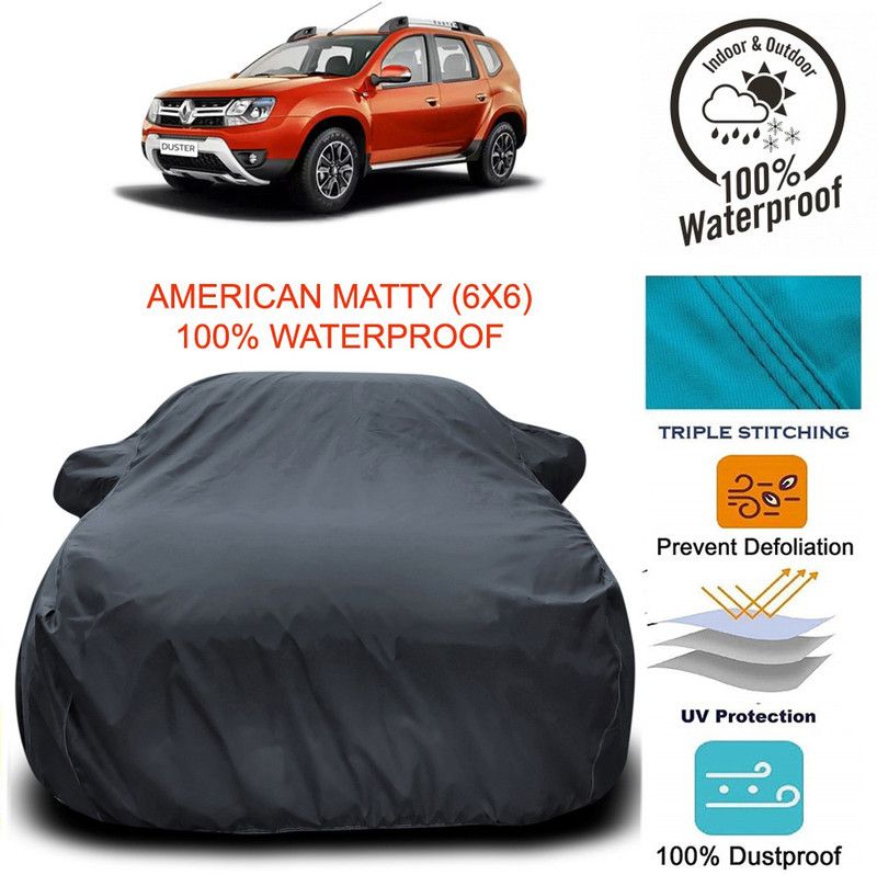 CoNNexXxionS Car Cover For Renault Duster (With Mirror Pockets)  (Grey)