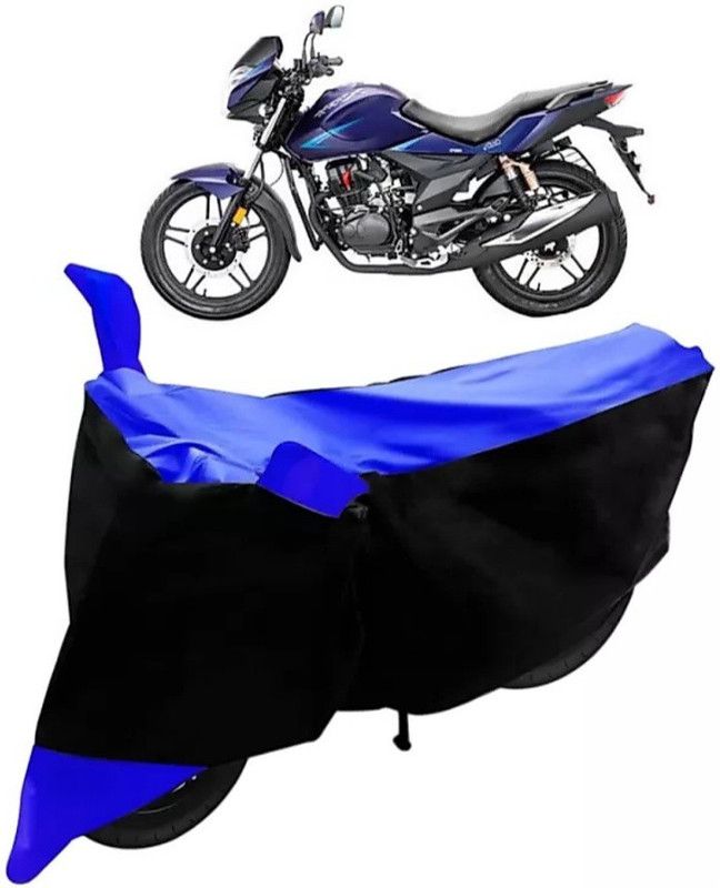 KAROBAR Two Wheeler Cover for Suzuki  (Swish, Black, Blue)