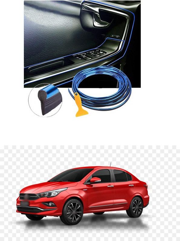 PECUNIA Car Interior Trim Strips-16.4ft/5M Universal Car Gap Fillers Automobile Moulding Line Decorative Accessories DIY Flexible Strip Garnish Accessory with Installing Tool (blue)e53 Car Beading Roll For Bumper, Trunk  (5 m)