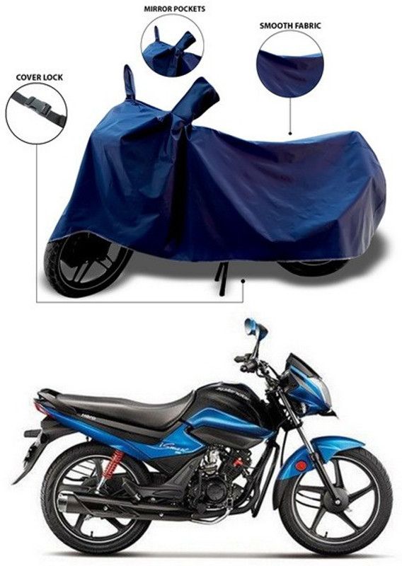Rhtdmm Waterproof Two Wheeler Cover for Hero  (Splendor I Smart, Blue)