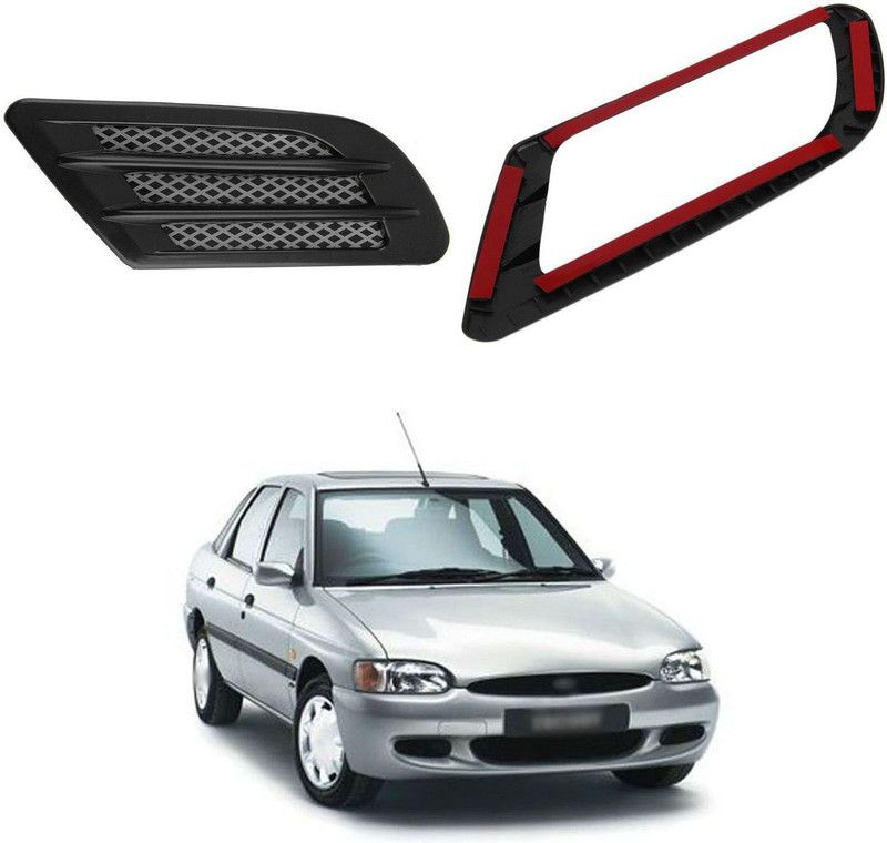 PECUNIA Car Hood Vent Exterior Side Scoop Hood Cover,Exterior Hood Air Vent Trim 280 Matte, Glossy Ford Escort Side Garnish