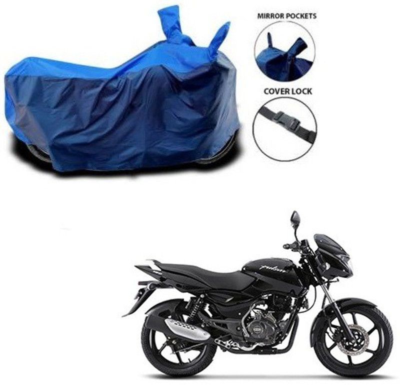 Rhtdmm Two Wheeler Cover for Bajaj  (Pulsar, Blue, Blue)