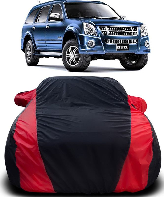 Genipap Car Cover For Isuzu MU-7 (With Mirror Pockets)  (Black, Red)