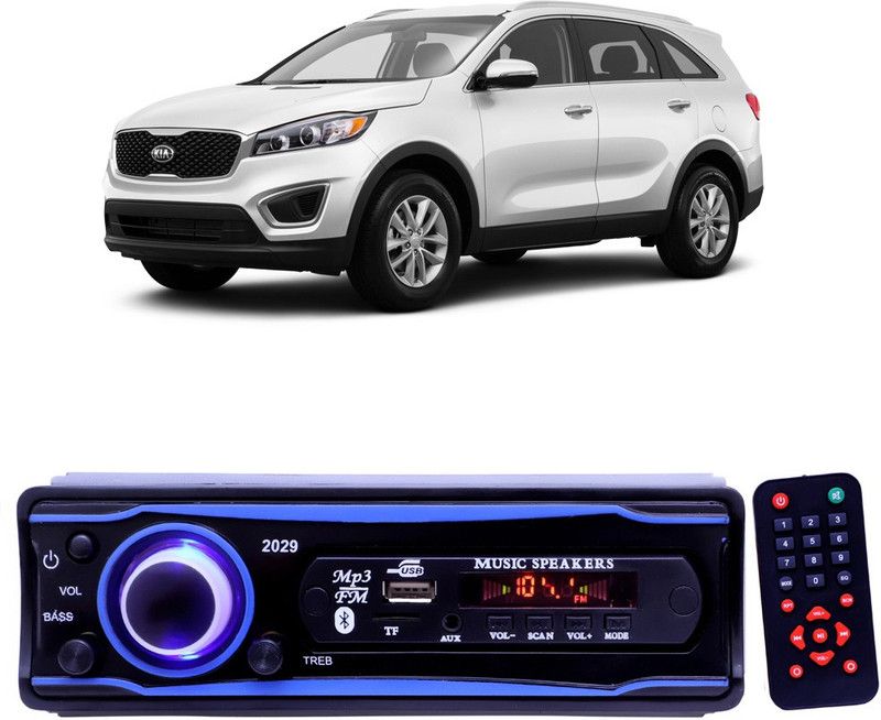 YUNEIK Blue Stereo-999 BLUETOOTH/USB/SD/AUX/FM/MP3 (BLUE & Black)Y-238 Car Stereo  (Single Din)