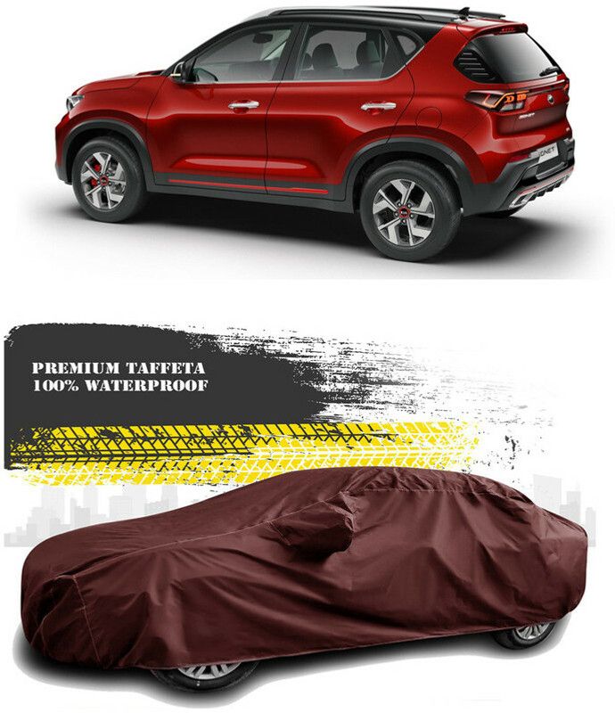 AutoTiger Car Cover For Kia Sonet (With Mirror Pockets)  (Maroon)
