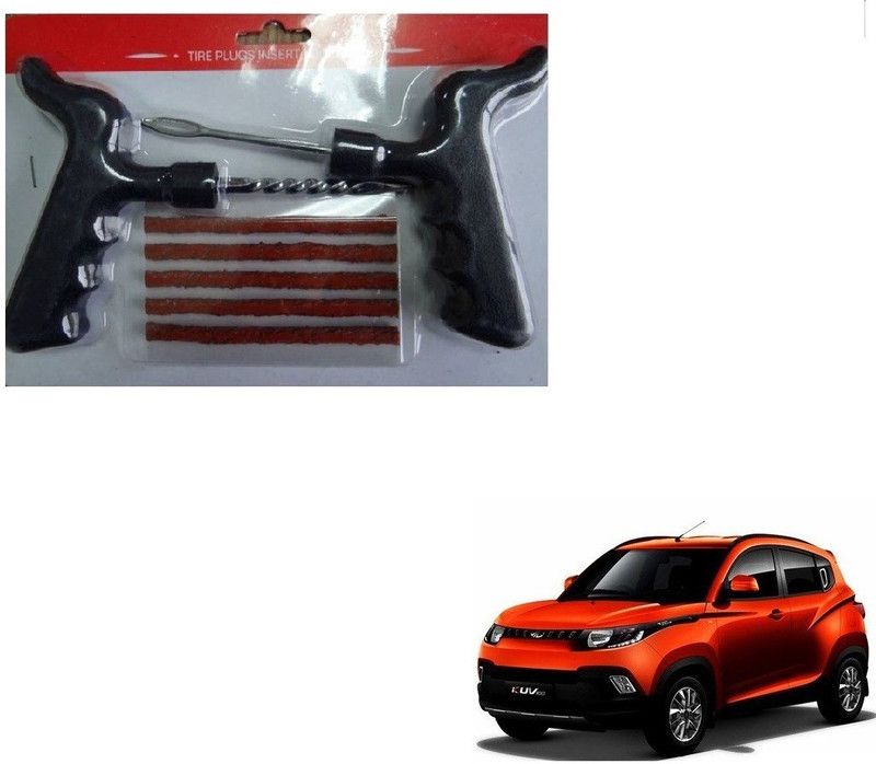 AuTO ADDiCT Car Tool Safety With 5 Strip Tubeless Tyre Puncture Repair Kit For Mahindra KUV 100 Tubeless Tyre Puncture Repair Kit