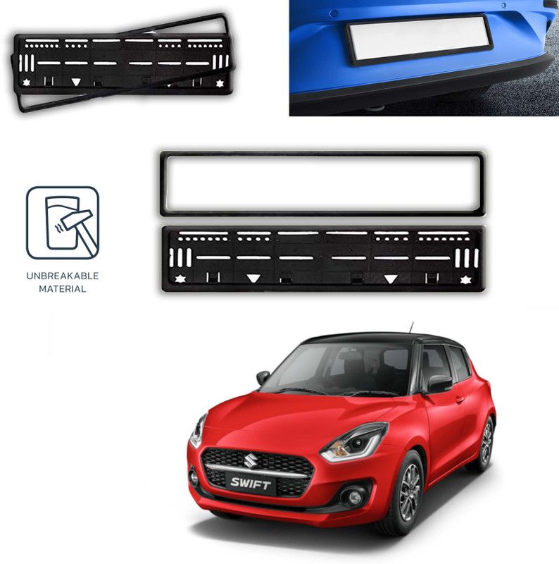 Gadiparts ™ Car Number Plate Frame Hard Material Car exterior For Swift Car Number Plate  (Plastic 50 cm x 15 cm)