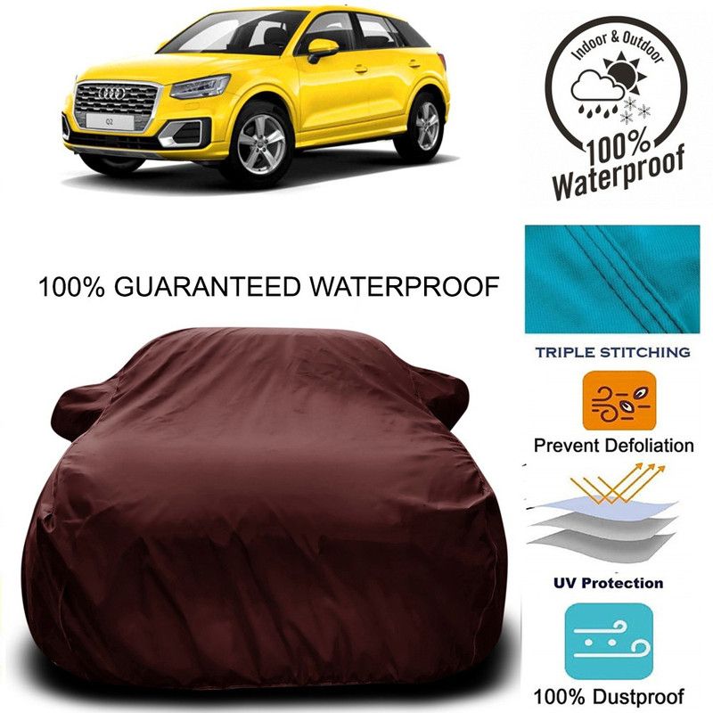 Genipap Car Cover For Audi Q2 (With Mirror Pockets)  (Maroon)