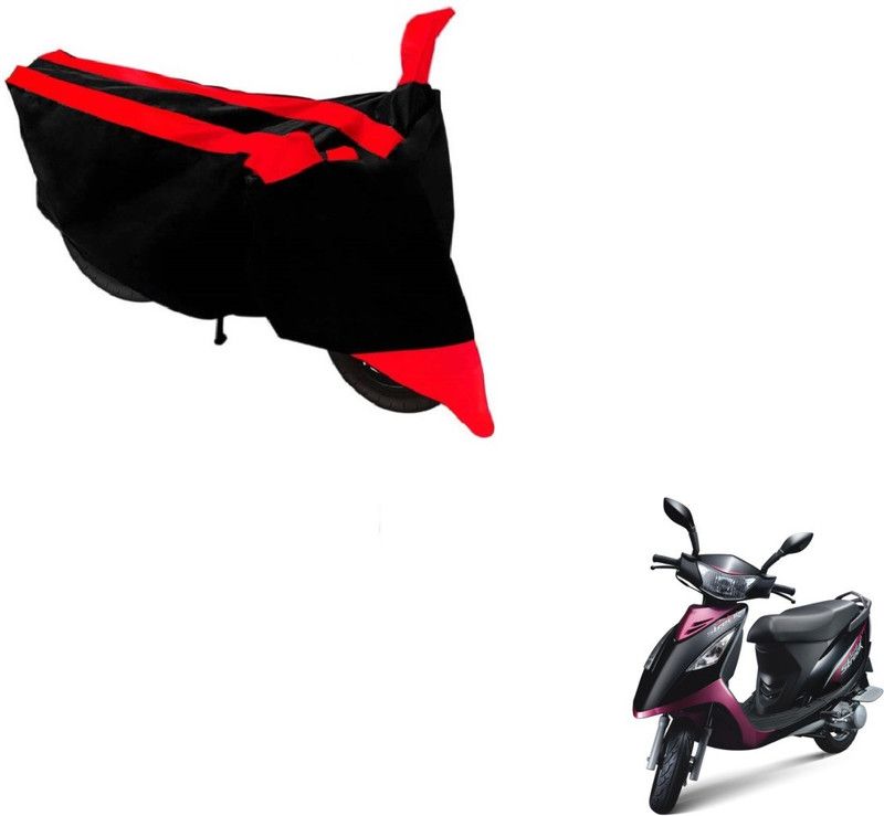 MOCKHE Two Wheeler Cover for TVS  (Streek, Black, Red)